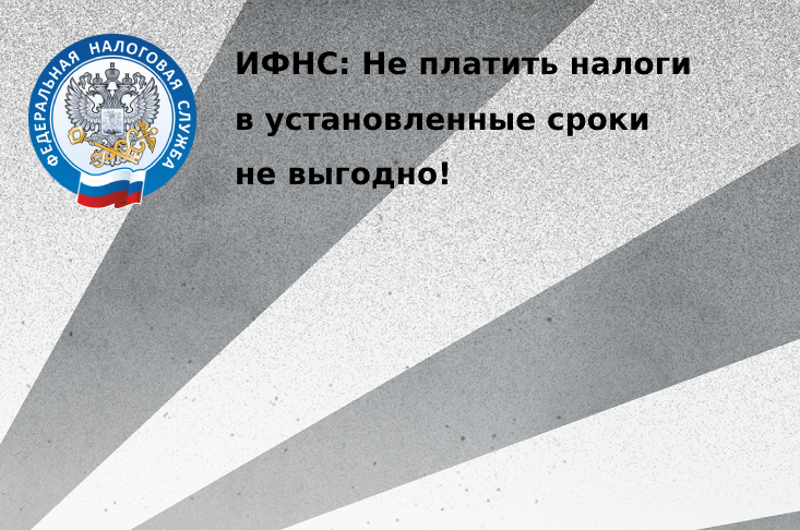 ИФНС: Не платить налоги в установленные сроки не выгодно!